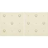 Original Style Laudatory Wreath Charcoal Grey on County White 2-tile Set