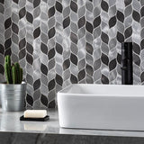 Original Style Leaf Grey Silver Mix Mosaics