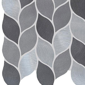 Original Style Leaf Grey Silver Mix Mosaic (detail)