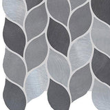 Original Style Leaf Grey Silver Mix Mosaic (detail)
