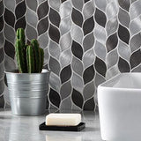 Original Style Leaf Grey Silver Mix Mosaic 28 x 27.5cm
