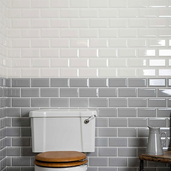 Original Style Metro Tile Vintage White & Westminster Grey
