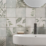 Original Style Patchwork Botanical Iris Tiles