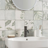 Original Style Patchwork Botanical Iris Tiles