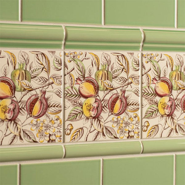 Original Style Pomegranate Continuous Pattern Tile
