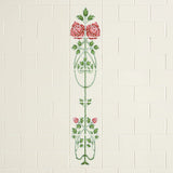 Original Style Rose & Bud Raised Line 5-tile Set