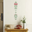 Original Style Rose & Bud Raised Line 5-tile Set