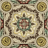 Original Style Symmetrical Floral Pattern Single Decor Tile