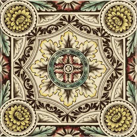 Original Style Symmetrical Floral Pattern Single Decor Tile