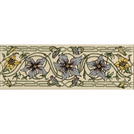 Original Style Trailing Periwinkle Blue Border Tile