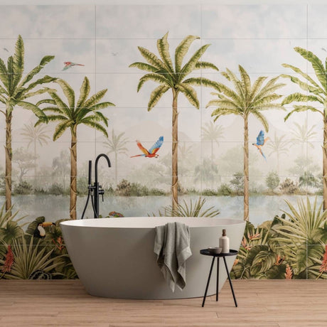 Original Style Tropical Oasis Mural (all panels)