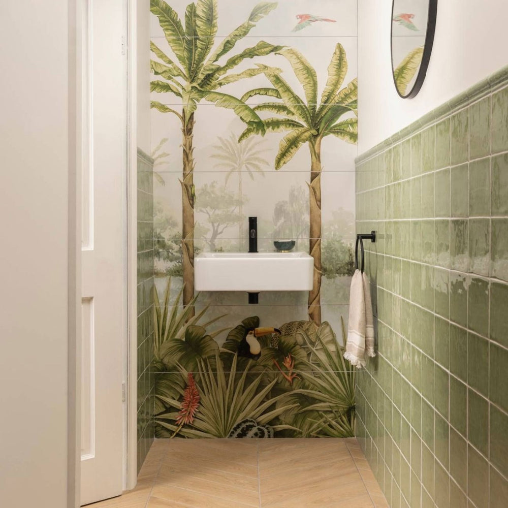 Original Style Tropical Oasis Mural (Panel A)