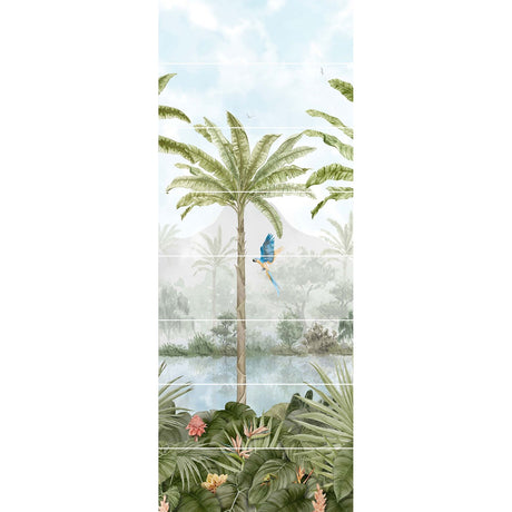 Original Style Tropical Oasis Mural (Panel C)
