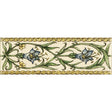 Original Style Trumpet Gentian Blue Border Tile