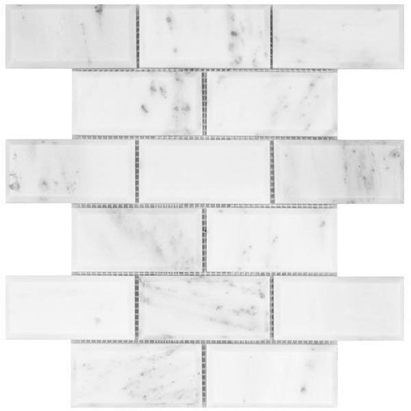 Original Style Viano White Bevel Brickbond Polished Marble