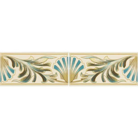 Original Style W B Simpson Shell Frieze Border 2-tile Set