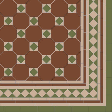 Original Style Arundel 3 Colour Pattern (Red/Green/Buff)