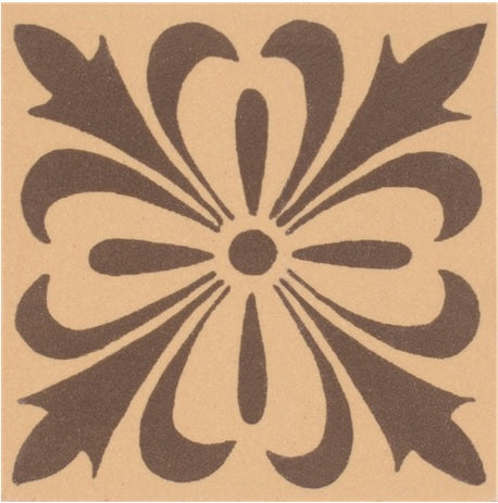 Original Style Cardigan Motif Brown on Buff 
