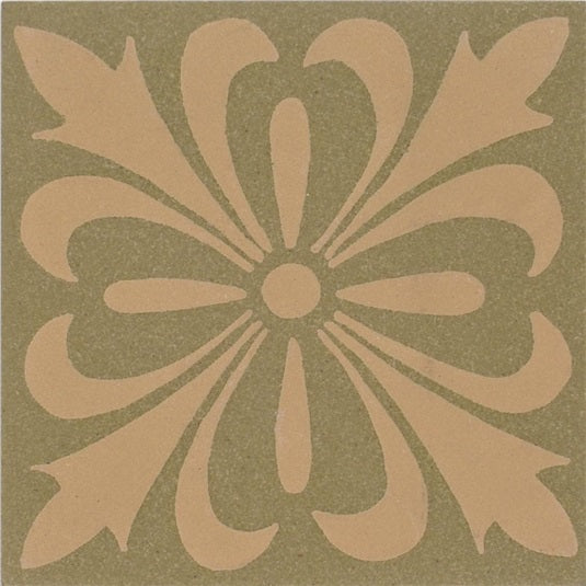 Original Style Cardigan Motif Buff on Green