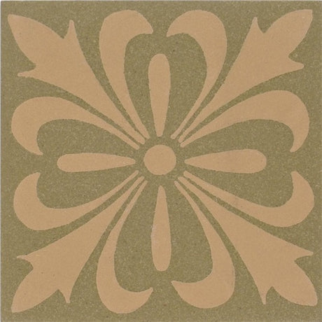 Original Style Cardigan Motif Buff on Green