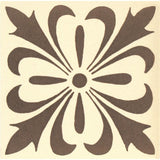 Original Style Cardigan Motif Dark Brown on White