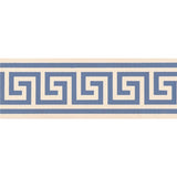 Original Style Greek Key Border Blue on White 
