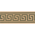 Original Style Greek Key Border Green on Buff