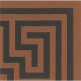 Original Style Greek Key Corner Motif Black on Red