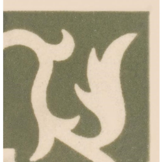 Original Style Lansdowne Corner Motif Green on White