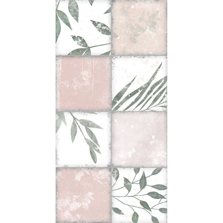 Original Style Patchwork Botanical Rose Tile