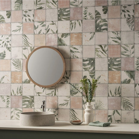 Original Style Patchwork Botanical Rose Tiles