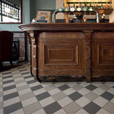 Oxford pattern in Dover White, Revival Grey and Chester Mews