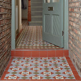 Pattern based on Conway in Red, Grey, Green and White