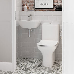 Piccadilly 1TH Cloakroom Basin & Bottle Trap 450 x 320mm