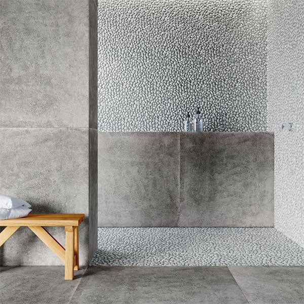 Porcelanosa Boulder Grey mosaic tiles