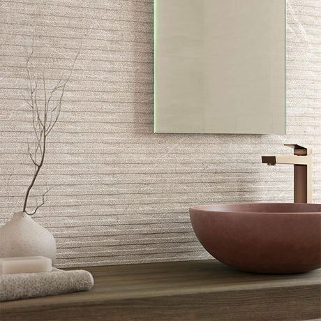 Porcelanosa Coin Saddle tiles (Topo colour)