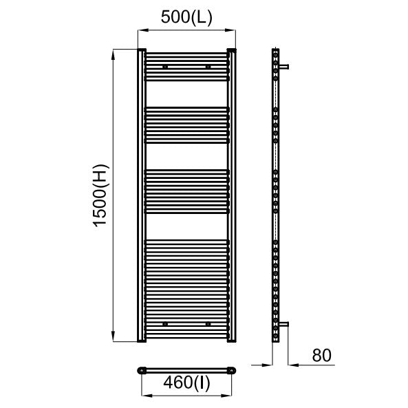 Porcelanosa Contracts Radiator 500 x 1500mm