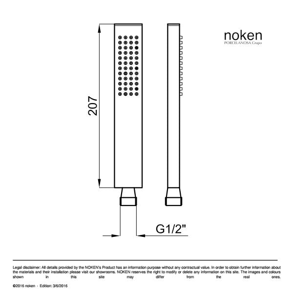 Porcelanosa Cota Hand Shower
