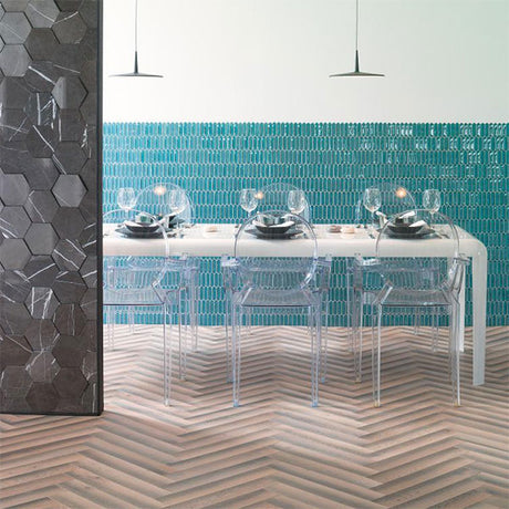 Porcelanosa Crystal Blue mosaic tiles