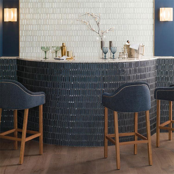 Porcelanosa Crystal Navy mosaic tiles