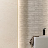 Porcelanosa Durango Bone tiles (with mosaico decor tile)