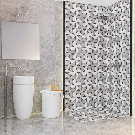 Porcelanosa Figure Spiral Dark mosaic tiles