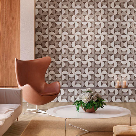 Porcelanosa Figure Spiral Dark mosaic tiles