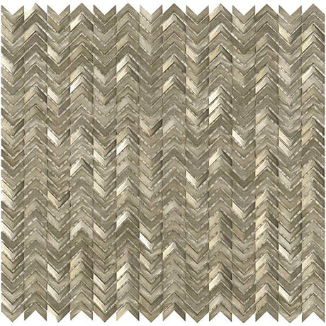 Porcelanosa Gravity Aluminium Arrow Gold Mosaic 29.8 x 30cm