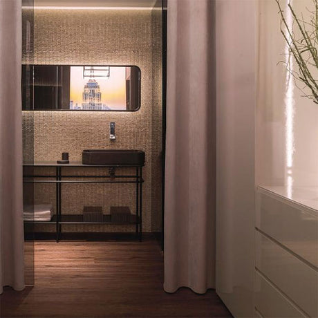 Porcelanosa Gravity Aluminium Arrow Gold mosaic tiles