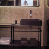 Porcelanosa Gravity Aluminium Arrow Gold mosaic tiles