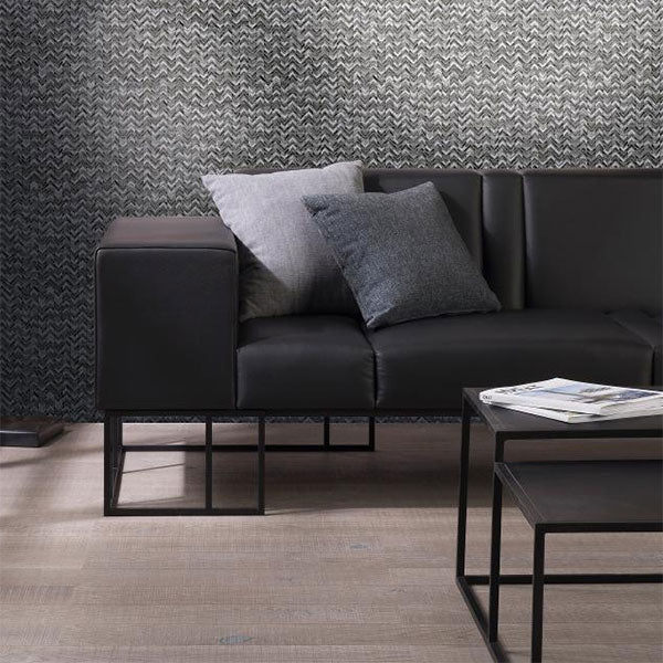 Porcelanosa Gravity Aluminium Arrow Metal Titanium Mosaic Tiles