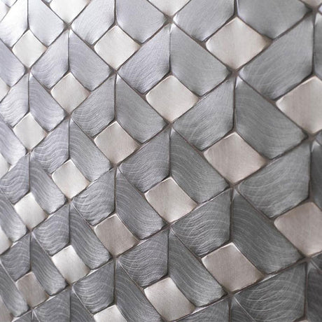 Porcelanosa Gravity Aluminium Braid Metal Titanium Mosaics