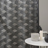 Porcelanosa Gravity Aluminium Braid Metal Titanium Mosaics