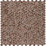 Porcelanosa Gravity Aluminium Hexagon Copper Mosaic 30.4 x 30.7cm
